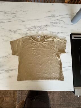 Jungmaven Crewneck Tee in Beige Tan